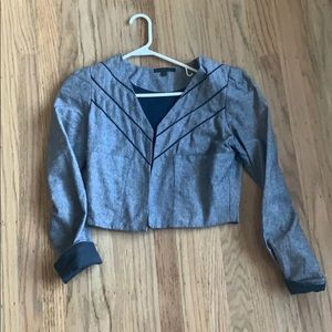 Denim contoured blazer medium urban outfitters